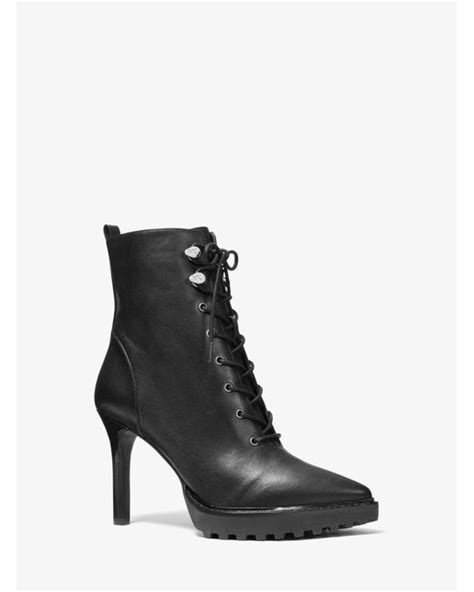 michael michael kors kyle leather lace-up boot|Kyle Leather Lace.